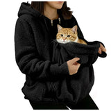 Sweat sherpa avec poche pour chat – vue 12