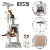 Arbre à Chat Carino 122 cm | Griffoir 4 Postes Multi-Chats