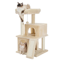 Arbre à Chat Santiago 86 cm | Compact avec Maisonnette et Rampe