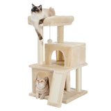 Arbre à Chat Santiago 86 cm | Compact avec Maisonnette et Rampe