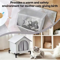 Outdoor pet house, windproof and waterproof, raised base
