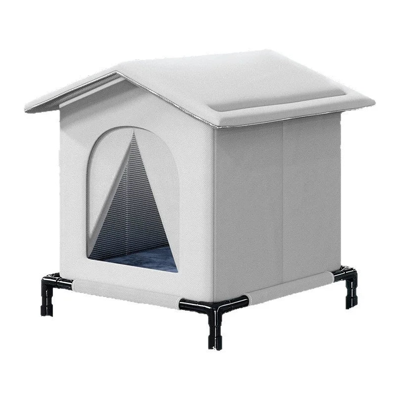 Outdoor pet house, windproof and waterproof, raised base