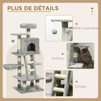 Arbre à Chat Veraguas 132 cm | Griffoir Stable Multi-Plateformes