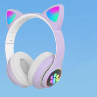 Bluetooth Cat Ear LED Headphones | Hi-Fi Bass Sound