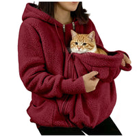 Sweat sherpa avec poche pour chat – vue 10