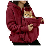 Sweat sherpa avec poche pour chat – vue 10