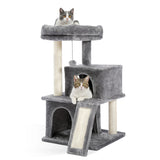 Arbre à Chat Santiago 86 cm | Compact avec Maisonnette et Rampe