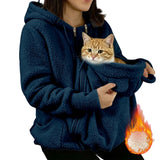 Sweat sherpa avec poche pour chat – vue 5