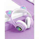 Bluetooth Cat Ear LED Headphones | Hi-Fi Bass Sound
