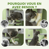 Arbre à Chat Venao 138 cm | 2 Maisonnettes + Rampe Griffoir