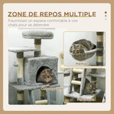 Arbre à Chat Veraguas 132 cm | Griffoir Stable Multi-Plateformes