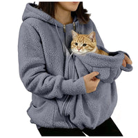 Sweat sherpa avec poche pour chat – vue 11