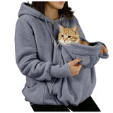 Sweat sherpa avec poche pour chat – vue 11
