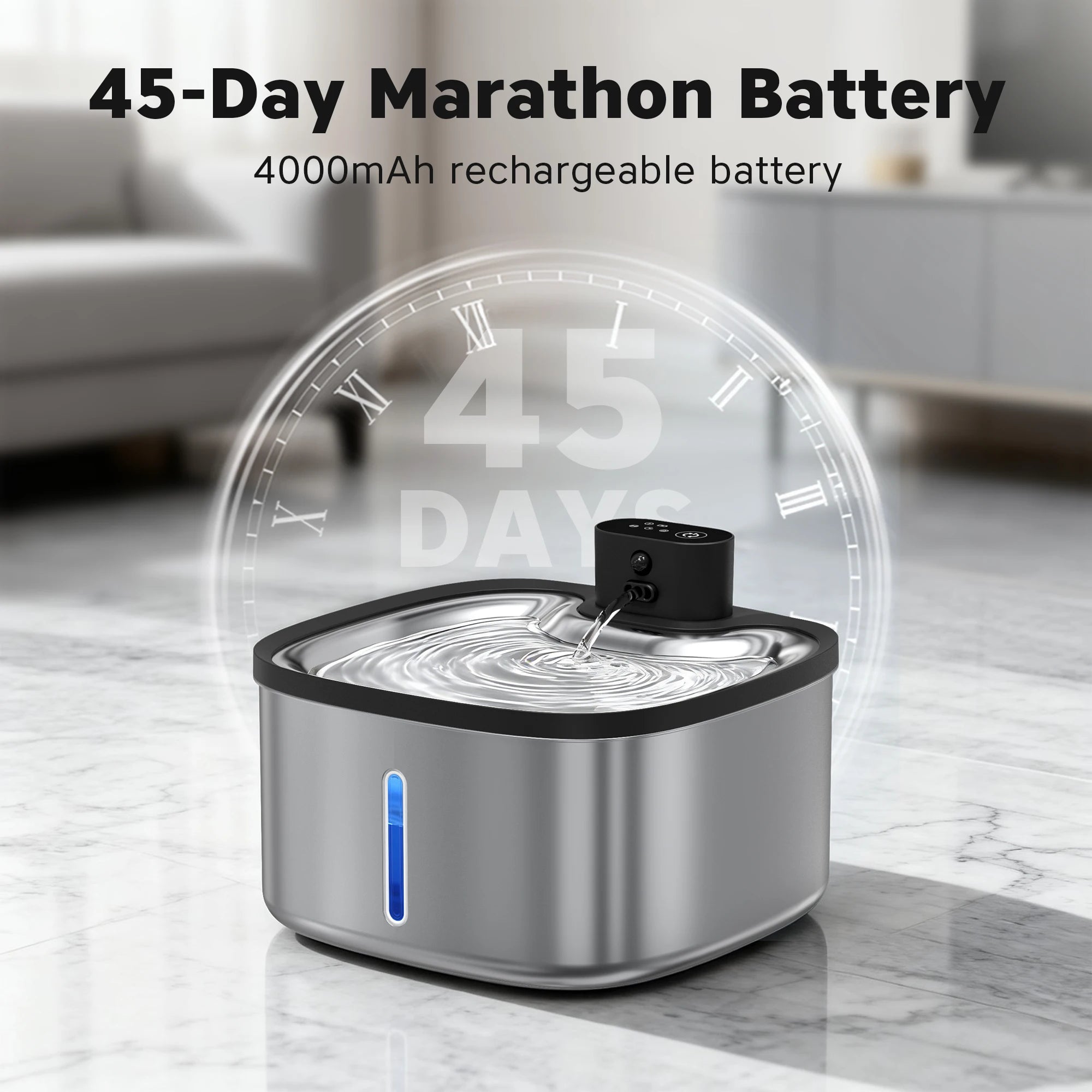 Distributeur d'eau intelligent sans fil pour chat, 3,5 l