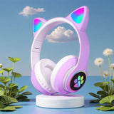 Bluetooth Cat Ear LED Headphones | Hi-Fi Bass Sound