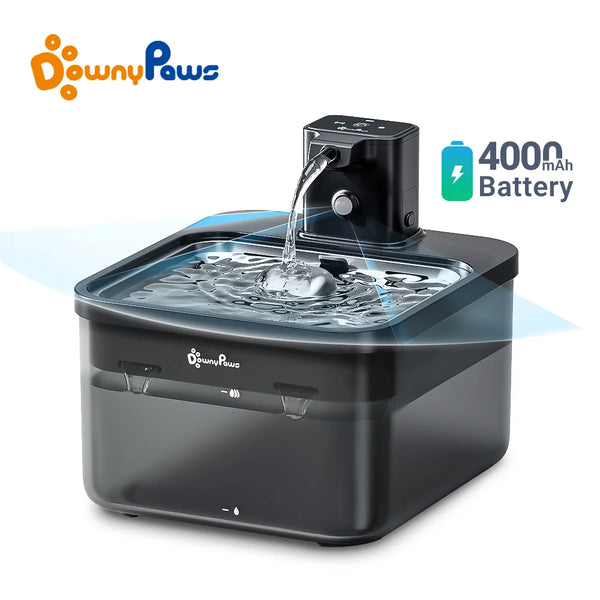 Fontaine à eau automatique 2.5L sur batterie – Eau fraîche pour votre animal partout, tout le temps