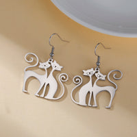 Boucles d'Oreilles Chats Amoureux