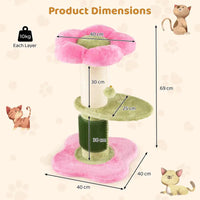 Arbre à Chat Santa Fe 69 cm | Mini Format Design Fleur