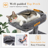 Arbre à Chat Santiago 86 cm | Compact avec Maisonnette et Rampe