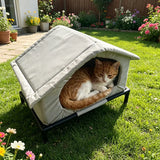 Outdoor pet house, windproof and waterproof, raised base