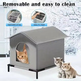 Outdoor pet house, windproof and waterproof, raised base