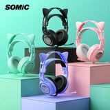 SOMiC Cat Ear Gaming Headset | Kawaii Design 4 Colors