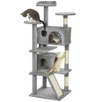 Arbre à Chat Venao 138 cm | 2 Maisonnettes + Rampe Griffoir