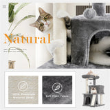 Arbre à Chat Santiago 86 cm | Compact avec Maisonnette et Rampe