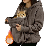 Sweat sherpa avec poche pour chat – vue 2
