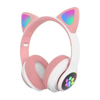 Bluetooth Cat Ear LED Headphones | Hi-Fi Bass Sound