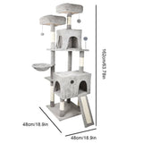 Arbre à Chat Contadora 143 cm | Hamac + 2 Maisonnettes + Rampe