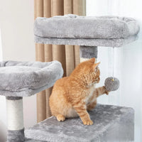Arbre à Chat Contadora 143 cm | Hamac + 2 Maisonnettes + Rampe