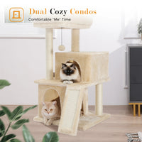 Arbre à Chat Santiago 86 cm | Compact avec Maisonnette et Rampe