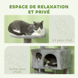 Arbre à Chat Venao 138 cm | 2 Maisonnettes + Rampe Griffoir