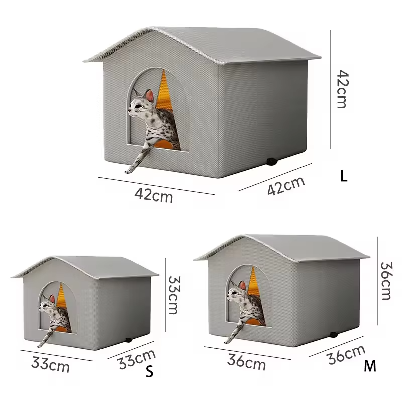 Outdoor pet house, windproof and waterproof, raised base