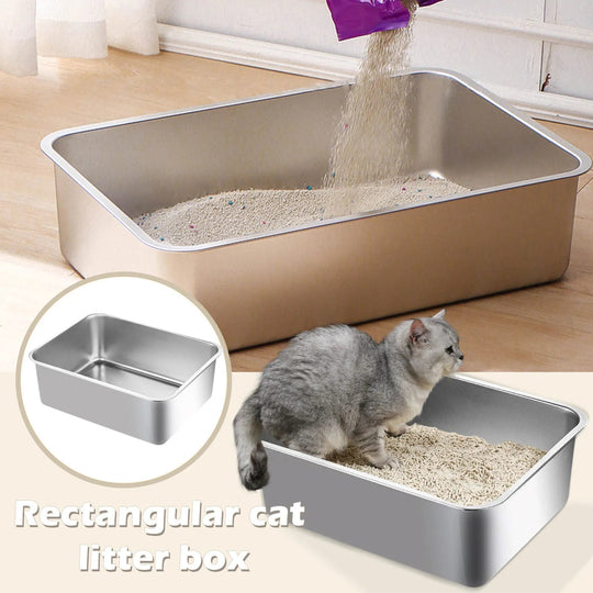 Bac à Litière Acier Inox - La boutique du Maine Coon
