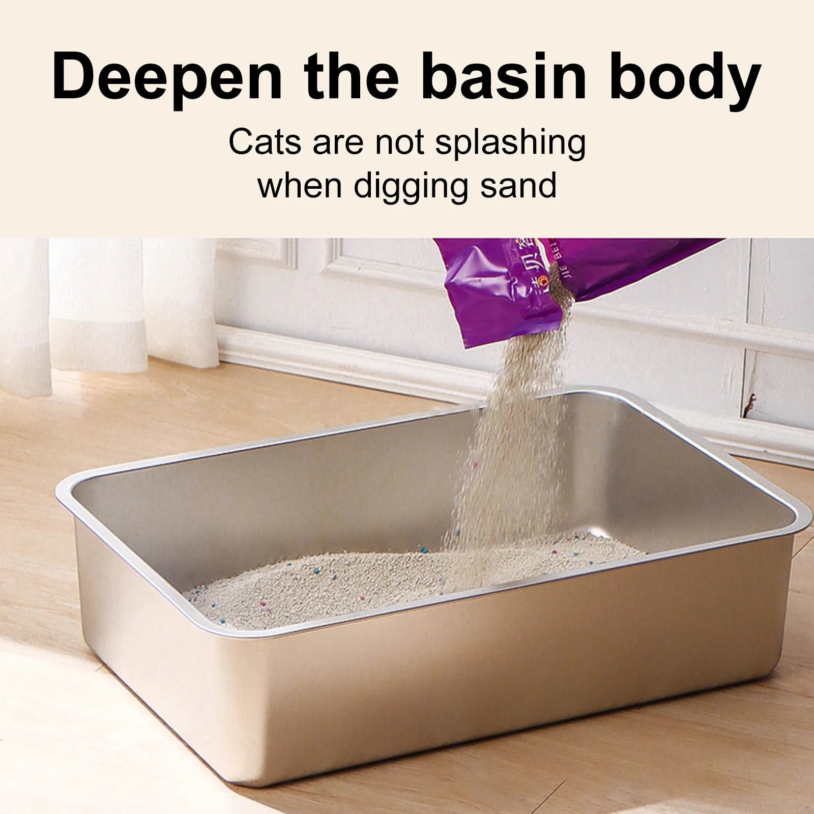 Bac à Litière Acier Inox - La boutique du Maine Coon