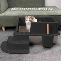 Bac à Litière Inox Pour Chat - La boutique du Maine Coon