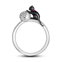 Bague Féline en Argent Unique - La boutique du Maine Coon