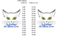 Bague Féline en Argent Unique - La boutique du Maine Coon