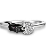 Bague Féline en Argent Unique - La boutique du Maine Coon