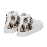 Baskets hautes en toile femme Maine Coon - La boutique du Maine Coon