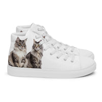 Baskets hautes en toile femme Maine Coon - La boutique du Maine Coon