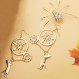Boucles d'Oreilles Chat Steampunk - La boutique du Maine Coon