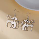 Boucles d'Oreilles Chats Amoureux - La boutique du Maine Coon