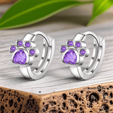 Boucles d'oreilles Coeur Cristal Chat - La boutique du Maine Coon