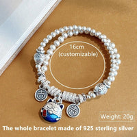 Bracelet Charme Chat Argent - La boutique du Maine Coon