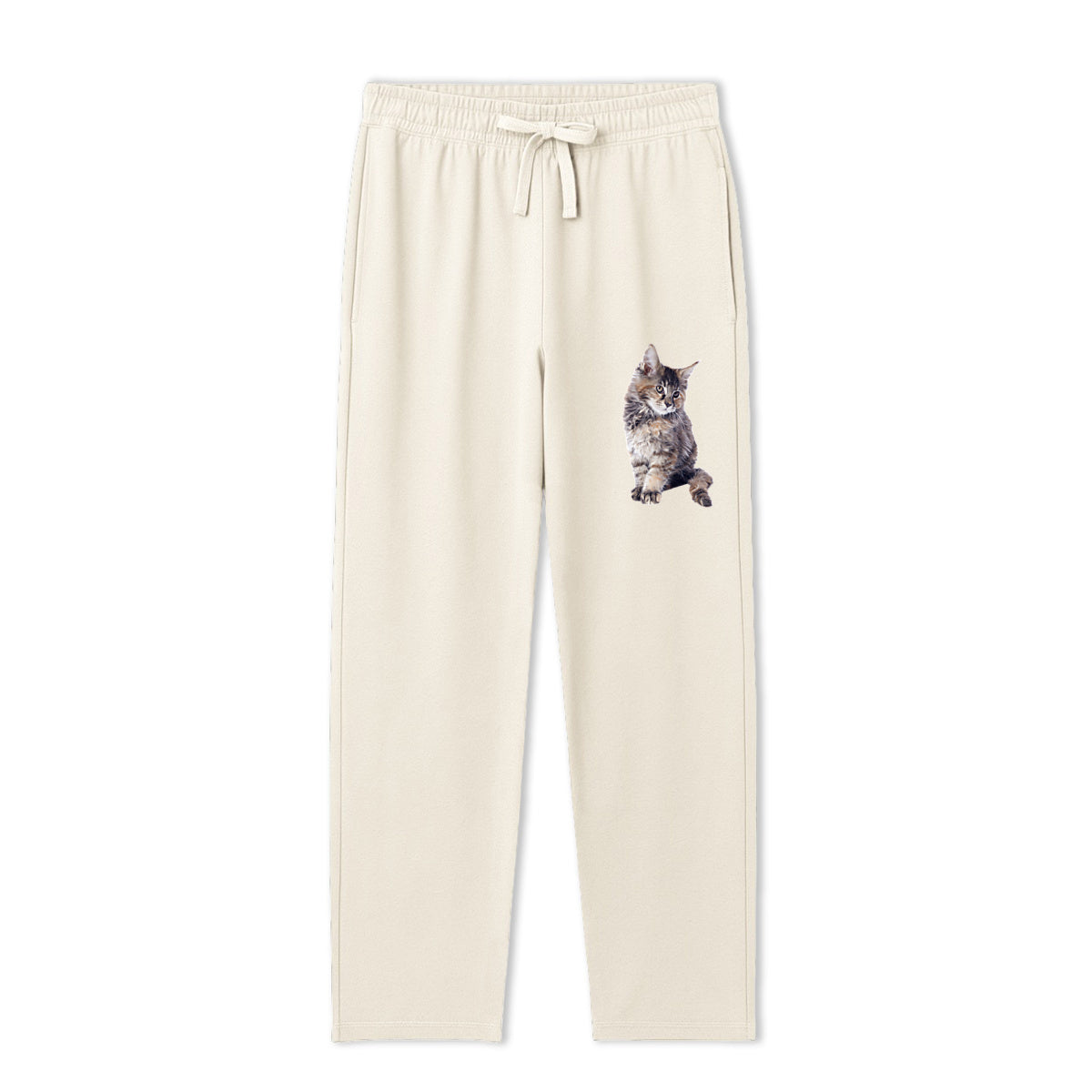 Pantalon de jogging unisexe ample avec chaton Maine Coon - face_1