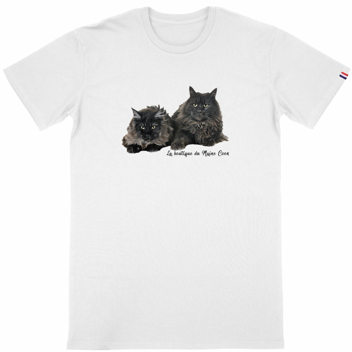 T-shirt Made in France Maine Coon Noir Homme - face_blanc