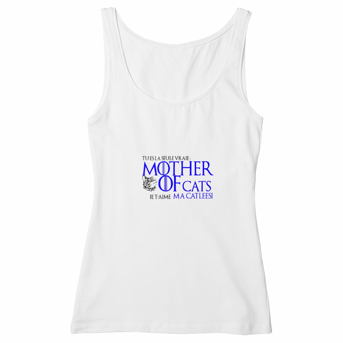 Débardeur game of Thrones Mother of cats - face_blanc